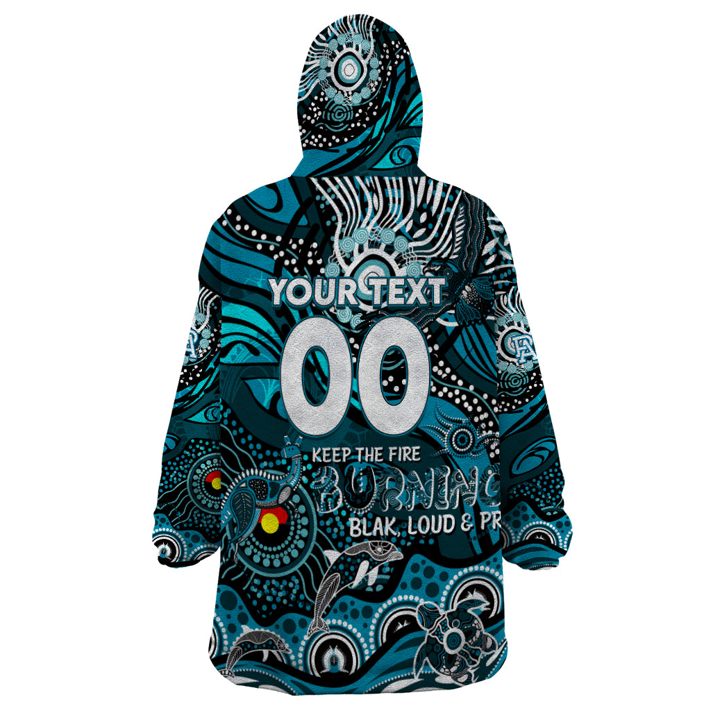 Custom NAIDOC Week 2024 Power Wearable Blanket Hoodie Aboriginal Animals Keep The Fire Burning