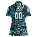 Custom NAIDOC Week 2024 Power Women Polo Shirt Aboriginal Animals Keep The Fire Burning