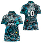 Custom NAIDOC Week 2024 Power Women Polo Shirt Aboriginal Animals Keep The Fire Burning