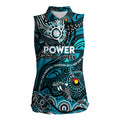Custom NAIDOC Week 2024 Power Women Sleeveless Polo Shirt Aboriginal Animals Keep The Fire Burning