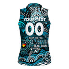 Custom NAIDOC Week 2024 Power Women Sleeveless Polo Shirt Aboriginal Animals Keep The Fire Burning