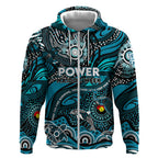 Custom NAIDOC Week 2024 Power Zip Hoodie Aboriginal Animals Keep The Fire Burning