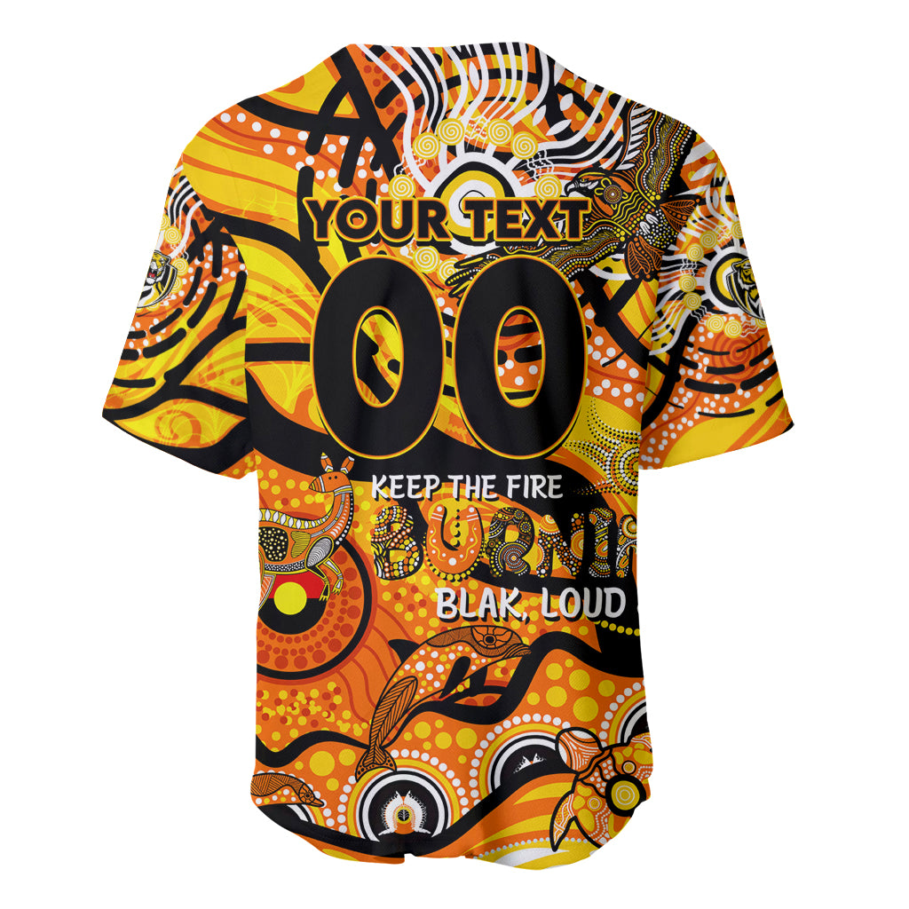 Custom NAIDOC Week 2024 Tiger Baseball Jersey Aboriginal Animals Keep The Fire Burning