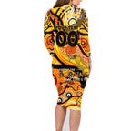 Custom NAIDOC Week 2024 Tiger Family Matching Long Sleeve Bodycon Dress and Hawaiian Shirt Aboriginal Animals Keep The Fire Burning