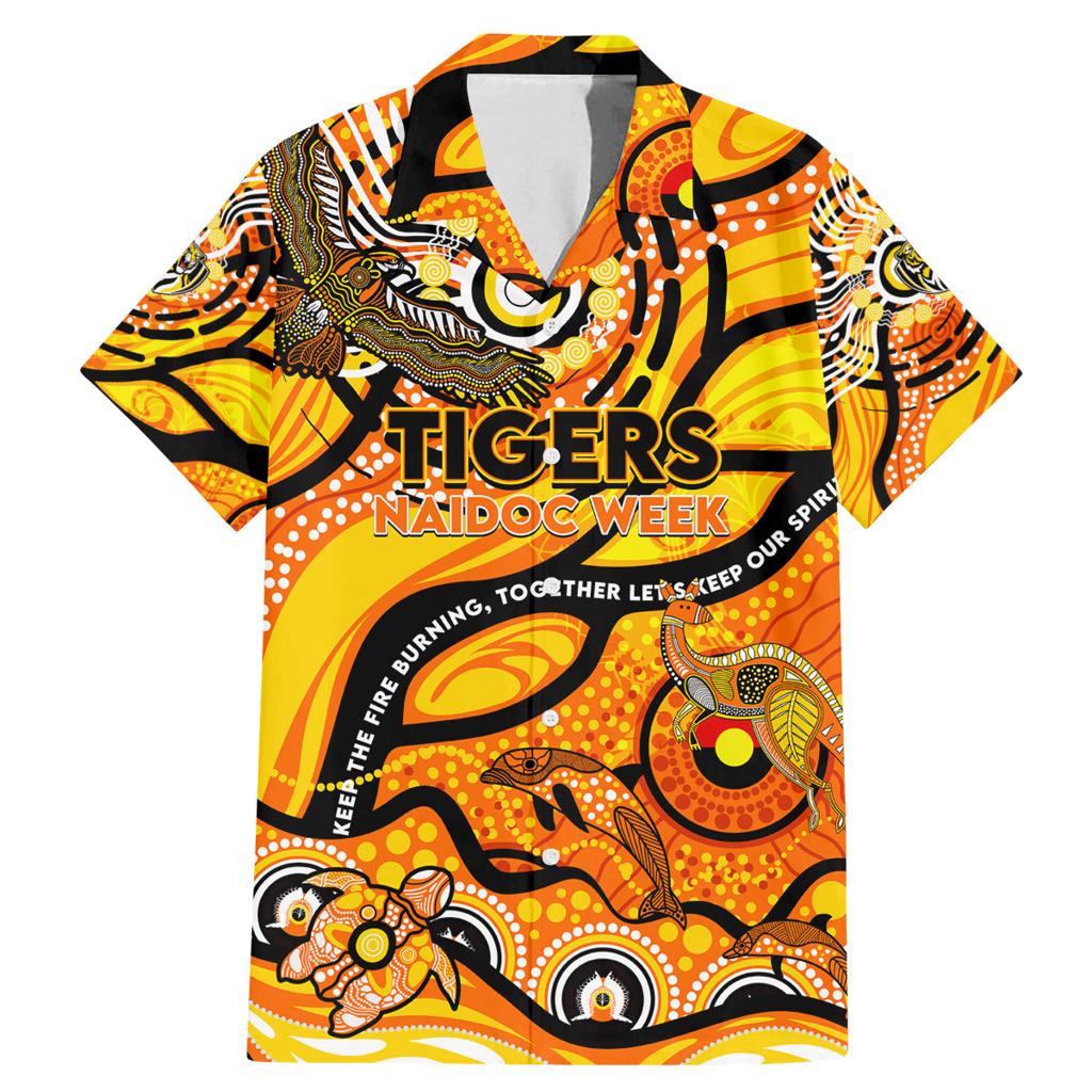 Custom NAIDOC Week 2024 Tiger Family Matching Mermaid Dress and Hawaiian Shirt Aboriginal Animals Keep The Fire Burning