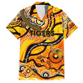 Custom NAIDOC Week 2024 Tiger Family Matching Puletasi and Hawaiian Shirt Aboriginal Animals Keep The Fire Burning