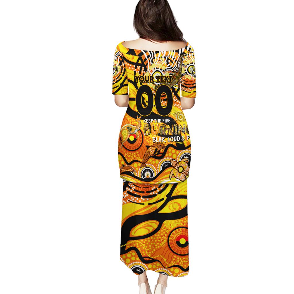 Custom NAIDOC Week 2024 Tiger Family Matching Puletasi and Hawaiian Shirt Aboriginal Animals Keep The Fire Burning