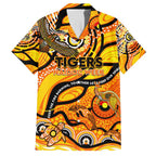 Custom NAIDOC Week 2024 Tiger Family Matching Summer Maxi Dress and Hawaiian Shirt Aboriginal Animals Keep The Fire Burning