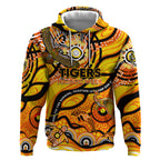Custom NAIDOC Week 2024 Tiger Hoodie Aboriginal Animals Keep The Fire Burning