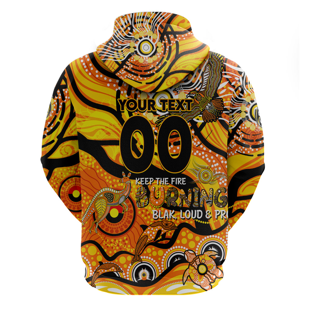 Custom NAIDOC Week 2024 Tiger Hoodie Aboriginal Animals Keep The Fire Burning