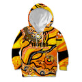 Custom NAIDOC Week 2024 Tiger Kid Hoodie Aboriginal Animals Keep The Fire Burning