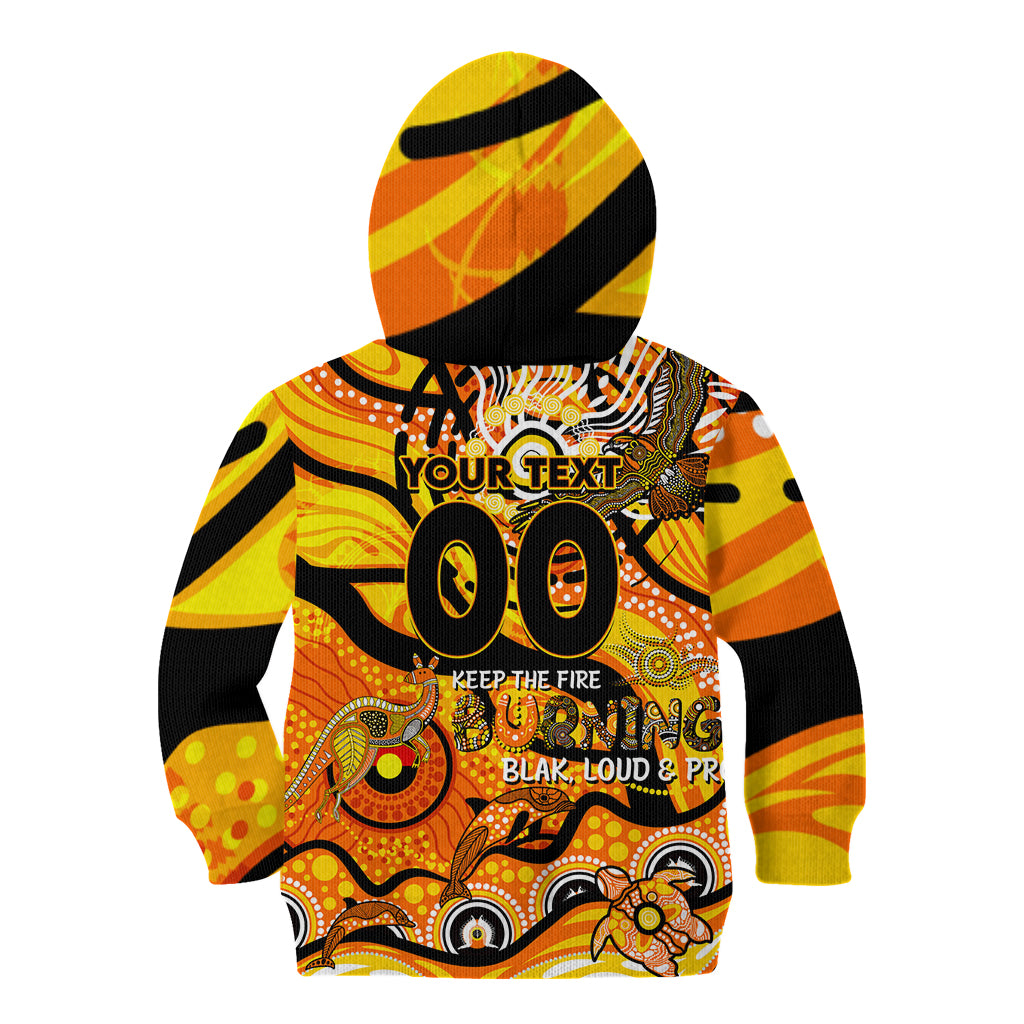 Custom NAIDOC Week 2024 Tiger Kid Hoodie Aboriginal Animals Keep The Fire Burning