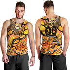 Custom NAIDOC Week 2024 Tiger Men Tank Top Aboriginal Animals Keep The Fire Burning