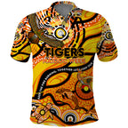 Custom NAIDOC Week 2024 Tiger Polo Shirt Aboriginal Animals Keep The Fire Burning