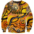 Custom NAIDOC Week 2024 Tiger Sweatshirt Aboriginal Animals Keep The Fire Burning