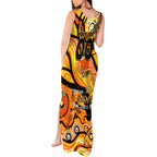 Custom NAIDOC Week 2024 Tiger Tank Maxi Dress Aboriginal Animals Keep The Fire Burning