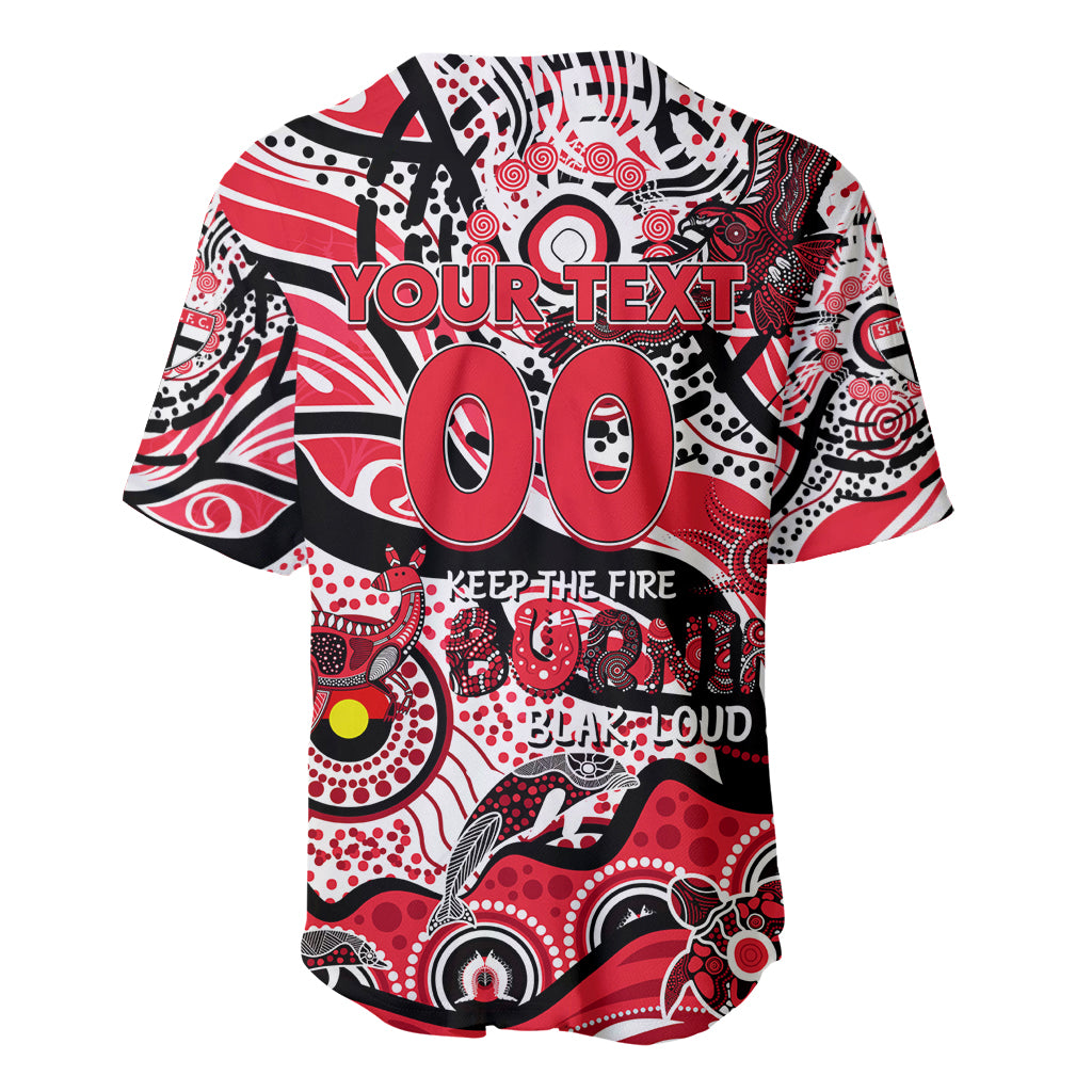 Custom NAIDOC Week 2024 Saints Baseball Jersey Aboriginal Animals Keep The Fire Burning