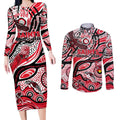 Custom NAIDOC Week 2024 Saints Couples Matching Long Sleeve Bodycon Dress and Long Sleeve Button Shirt Aboriginal Animals Keep The Fire Burning