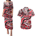 Custom NAIDOC Week 2024 Saints Couples Matching Puletasi and Hawaiian Shirt Aboriginal Animals Keep The Fire Burning