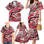 Custom NAIDOC Week 2024 Saints Family Matching Mermaid Dress and Hawaiian Shirt Aboriginal Animals Keep The Fire Burning