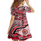 Custom NAIDOC Week 2024 Saints Family Matching Off Shoulder Maxi Dress and Hawaiian Shirt Aboriginal Animals Keep The Fire Burning