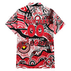 Custom NAIDOC Week 2024 Saints Family Matching Off Shoulder Maxi Dress and Hawaiian Shirt Aboriginal Animals Keep The Fire Burning