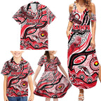 Custom NAIDOC Week 2024 Saints Family Matching Summer Maxi Dress and Hawaiian Shirt Aboriginal Animals Keep The Fire Burning