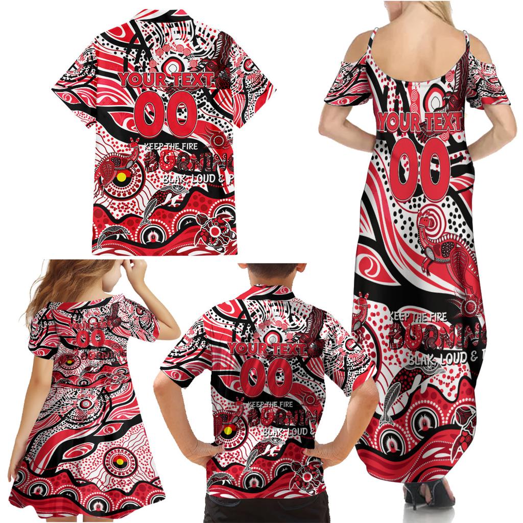 Custom NAIDOC Week 2024 Saints Family Matching Summer Maxi Dress and Hawaiian Shirt Aboriginal Animals Keep The Fire Burning