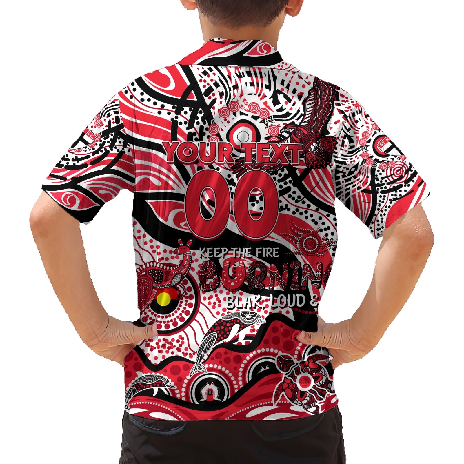Custom NAIDOC Week 2024 Saints Hawaiian Shirt Aboriginal Animals Keep The Fire Burning