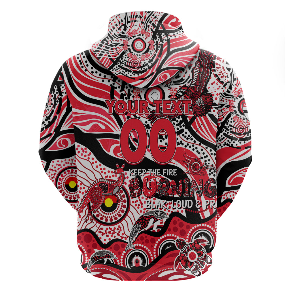 Custom NAIDOC Week 2024 Saints Hoodie Aboriginal Animals Keep The Fire Burning