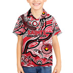 Custom NAIDOC Week 2024 Saints Kid Hawaiian Shirt Aboriginal Animals Keep The Fire Burning
