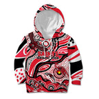 Custom NAIDOC Week 2024 Saints Kid Hoodie Aboriginal Animals Keep The Fire Burning