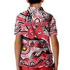 Custom NAIDOC Week 2024 Saints Kid Polo Shirt Aboriginal Animals Keep The Fire Burning