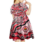 Custom NAIDOC Week 2024 Saints Kid Short Sleeve Dress Aboriginal Animals Keep The Fire Burning