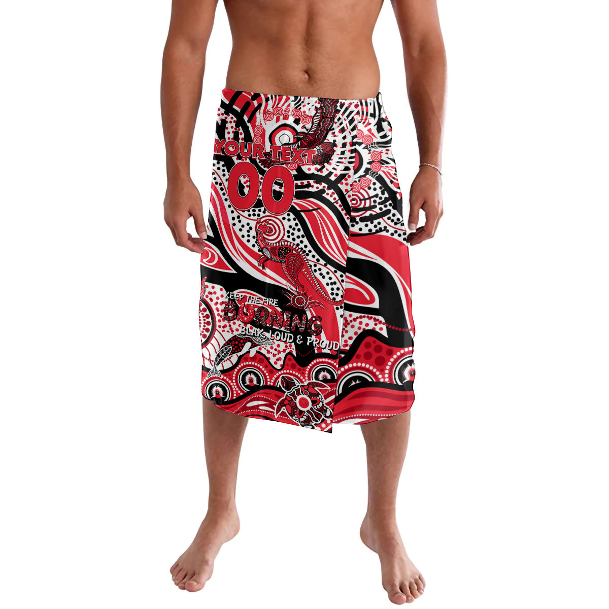 Custom NAIDOC Week 2024 Saints Lavalava Aboriginal Animals Keep The Fire Burning