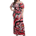 Custom NAIDOC Week 2024 Saints Off Shoulder Maxi Dress Aboriginal Animals Keep The Fire Burning