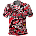 Custom NAIDOC Week 2024 Saints Polo Shirt Aboriginal Animals Keep The Fire Burning
