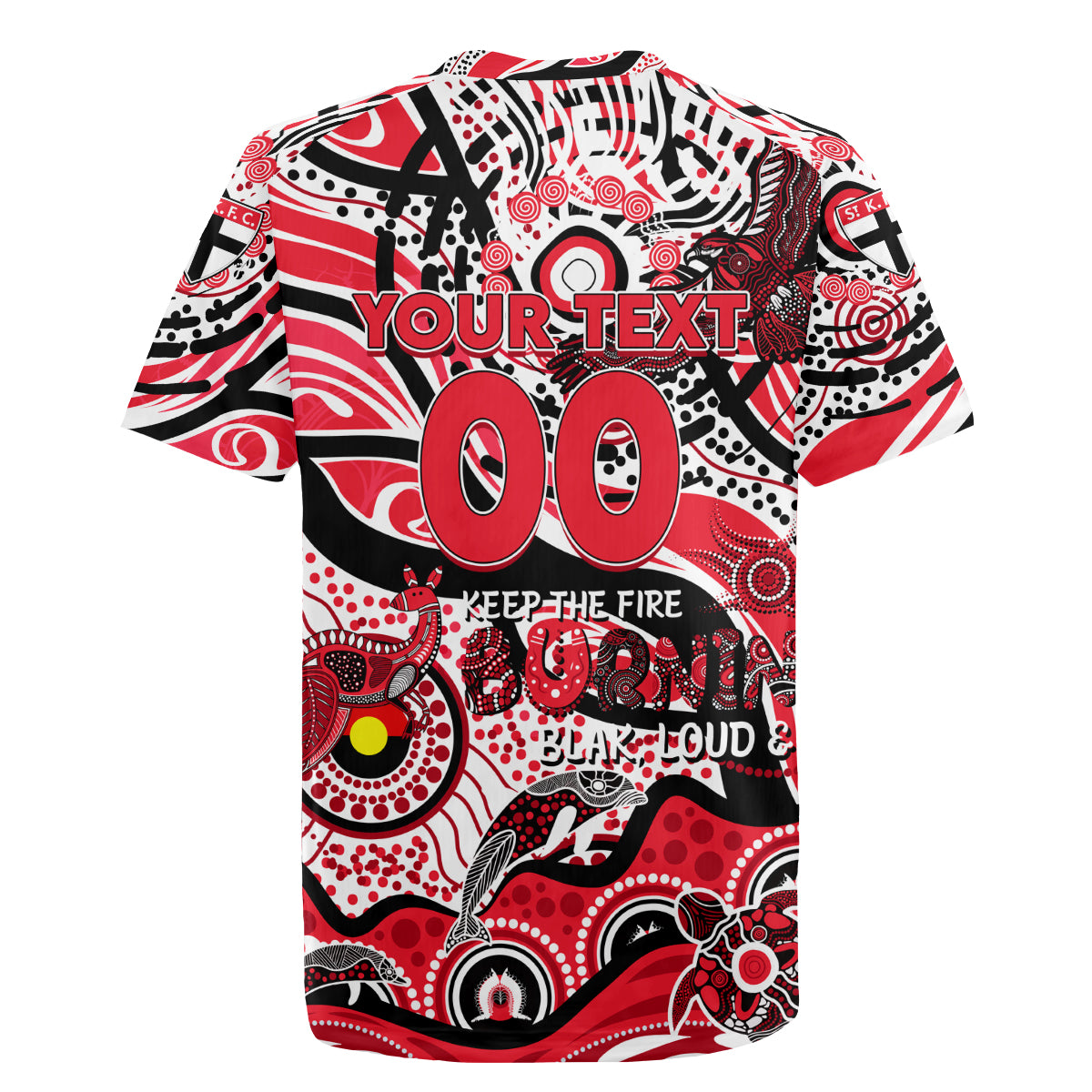 Custom NAIDOC Week 2024 Saints Rugby Jersey Aboriginal Animals Keep The Fire Burning