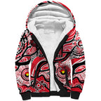 Custom NAIDOC Week 2024 Saints Sherpa Hoodie Aboriginal Animals Keep The Fire Burning