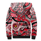 Custom NAIDOC Week 2024 Saints Sherpa Hoodie Aboriginal Animals Keep The Fire Burning