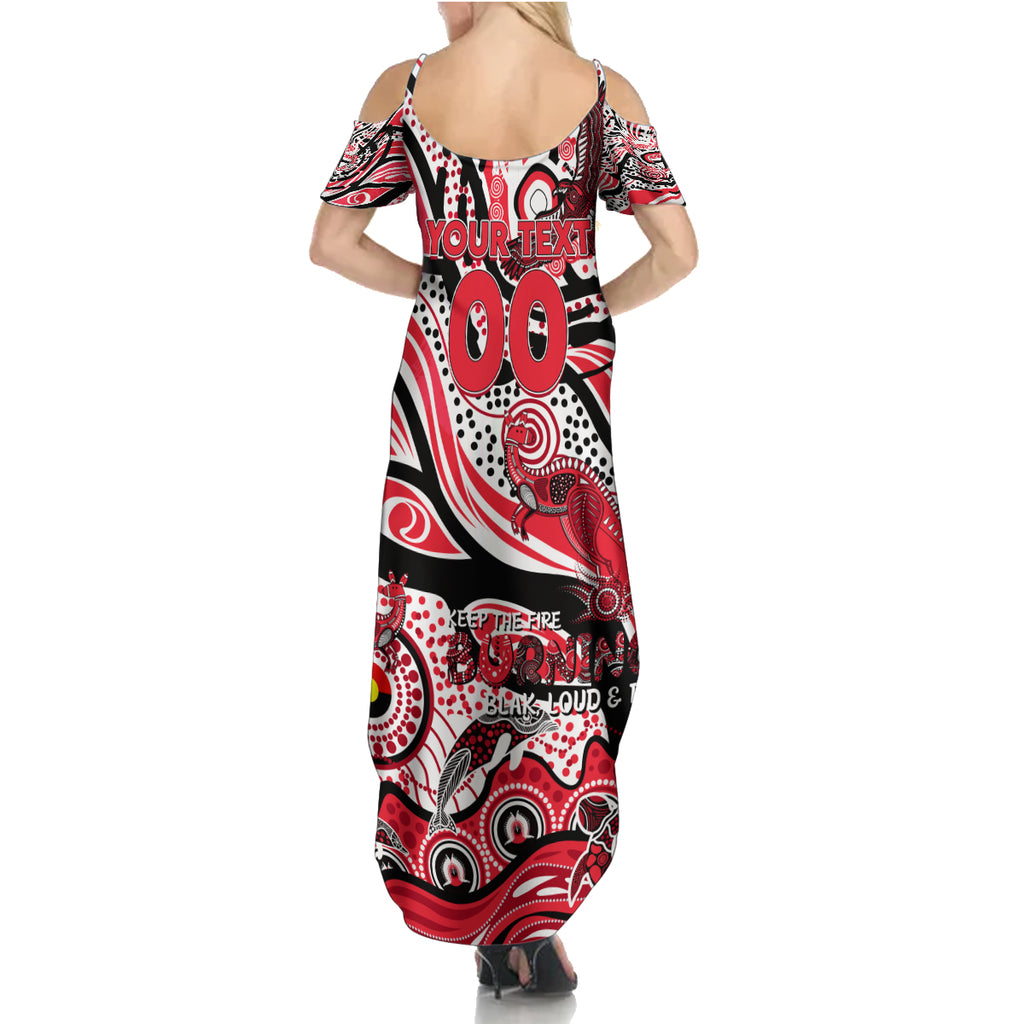 Custom NAIDOC Week 2024 Saints Summer Maxi Dress Aboriginal Animals Keep The Fire Burning