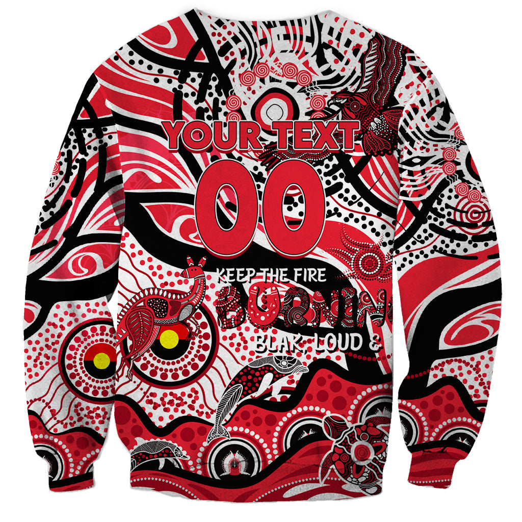 Custom NAIDOC Week 2024 Saints Sweatshirt Aboriginal Animals Keep The Fire Burning
