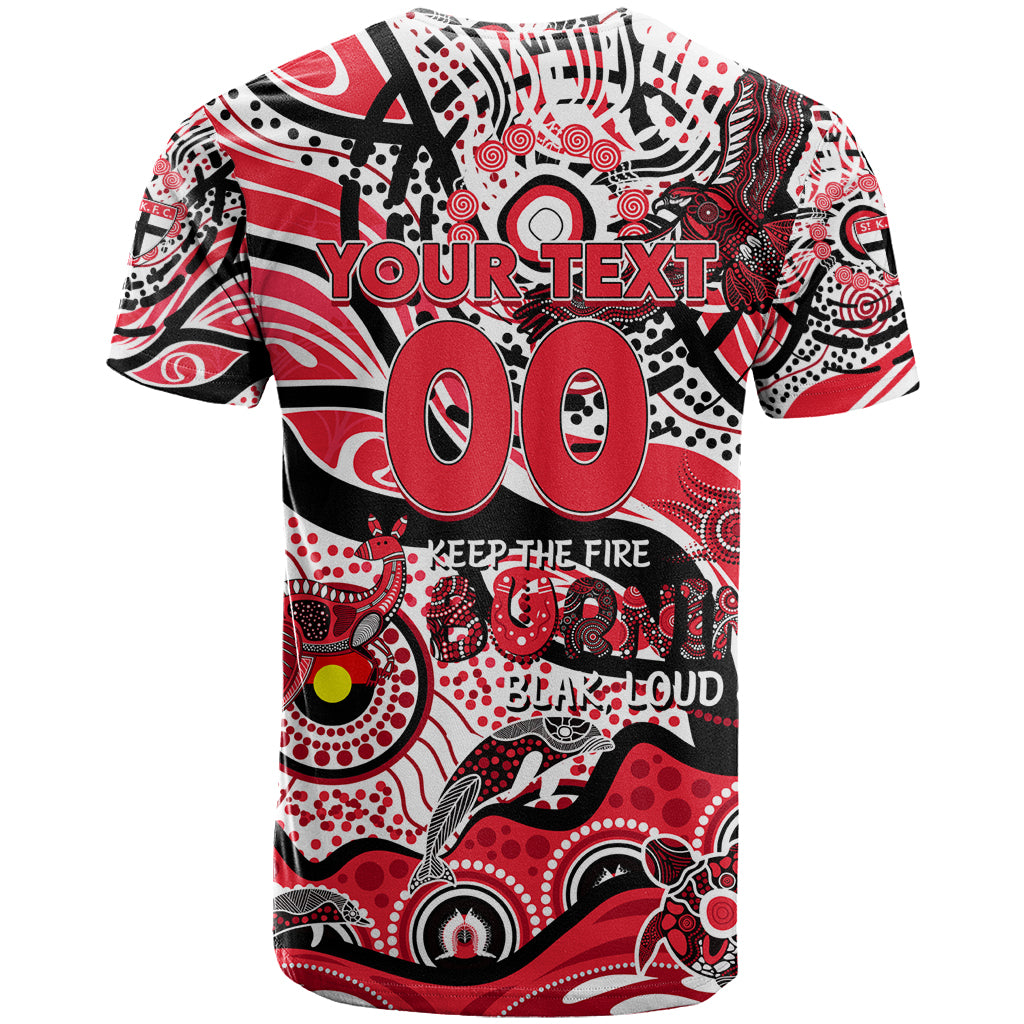 Custom NAIDOC Week 2024 Saints T Shirt Aboriginal Animals Keep The Fire Burning