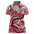 Custom NAIDOC Week 2024 Saints Women Polo Shirt Aboriginal Animals Keep The Fire Burning