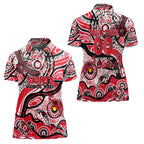 Custom NAIDOC Week 2024 Saints Women Polo Shirt Aboriginal Animals Keep The Fire Burning