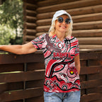 Custom NAIDOC Week 2024 Saints Women Polo Shirt Aboriginal Animals Keep The Fire Burning