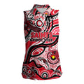 Custom NAIDOC Week 2024 Saints Women Sleeveless Polo Shirt Aboriginal Animals Keep The Fire Burning
