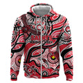 Custom NAIDOC Week 2024 Saints Zip Hoodie Aboriginal Animals Keep The Fire Burning