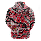 Custom NAIDOC Week 2024 Saints Zip Hoodie Aboriginal Animals Keep The Fire Burning