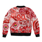 Custom NAIDOC Week 2024 Swans Bomber Jacket Aboriginal Animals Keep The Fire Burning